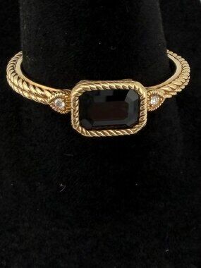 Judith Ripka .80 cttw Sapphire & Diamond Accent Ring 14k yellow gold Size 9